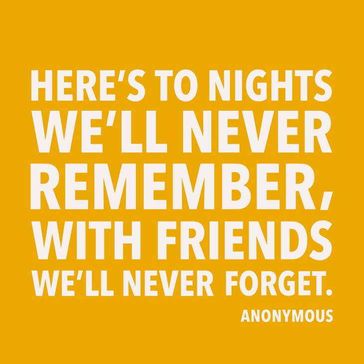 Beverage Napkins - To Nights We'll Never Remember