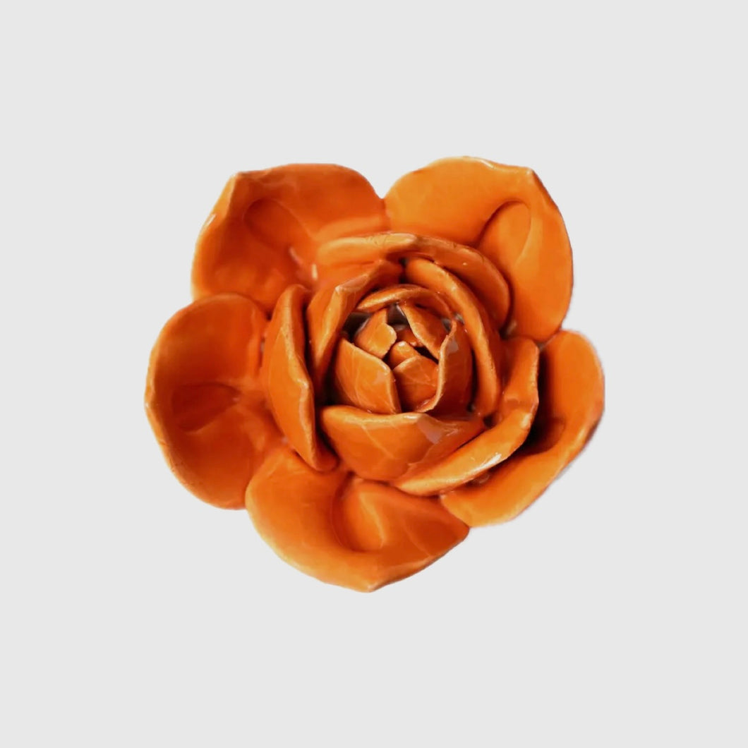 Ceramic Flower - Peony Orange