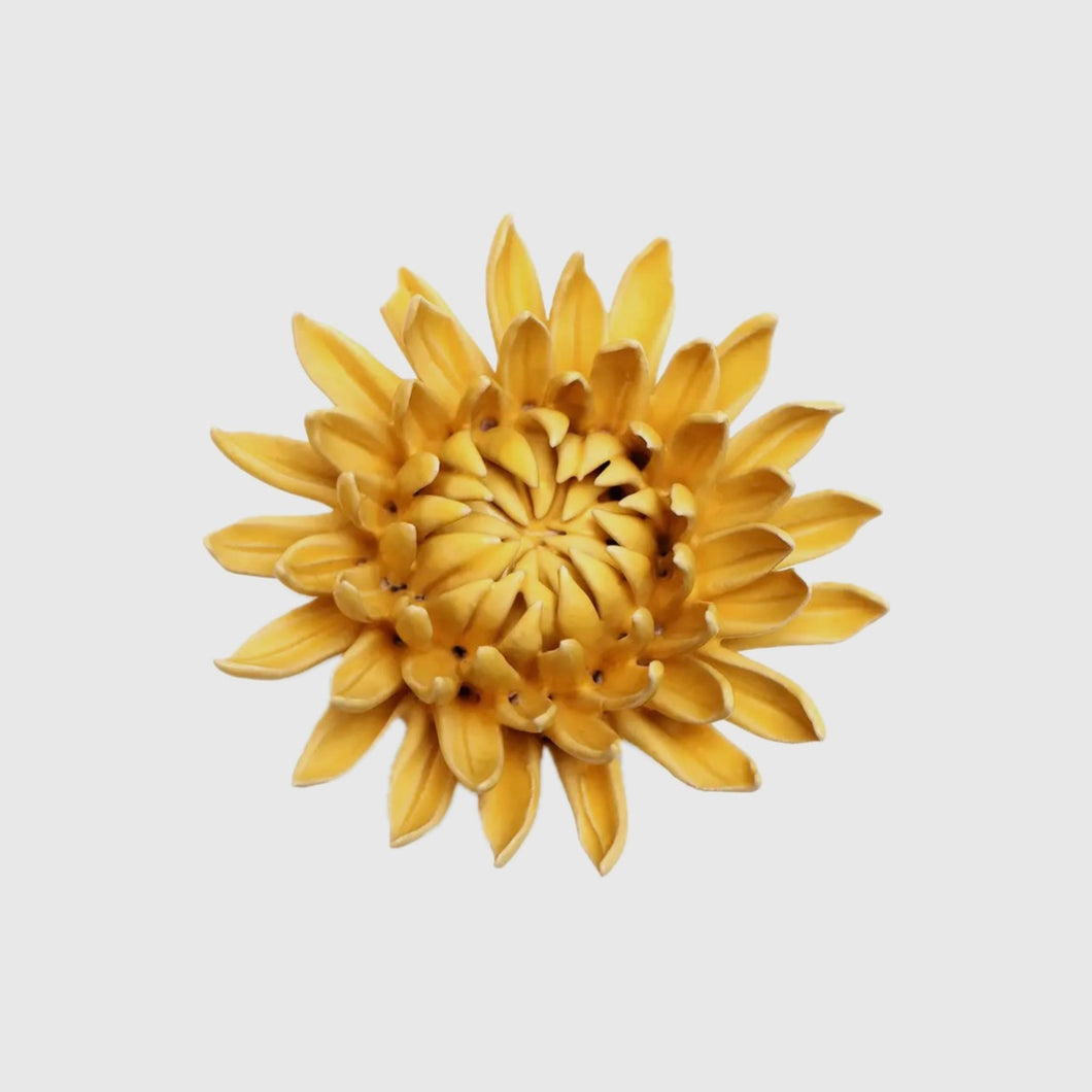 Ceramic Flower - Yellow Mum