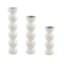 Load image into Gallery viewer, White Lacquer Candlesticks
