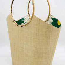 Load image into Gallery viewer, Carmen Straw Bucket Bag with Bamboo Handles
