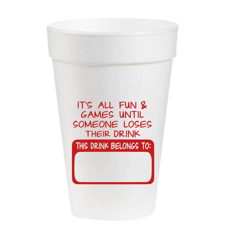 Foam Cups - It's All Fun & Games