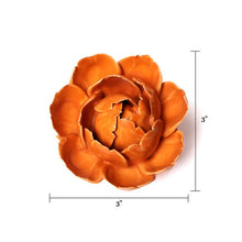 Load image into Gallery viewer, Ceramic Flower - Peony Orange
