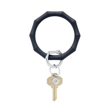 Load image into Gallery viewer, Oventure Big O® Key Ring - Back in Black Bamboo - Silicone
