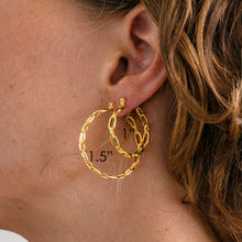 Load image into Gallery viewer, Chain Hoop Earrings
