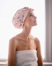 Load image into Gallery viewer, Luxe Shower Cap - Blush Dot
